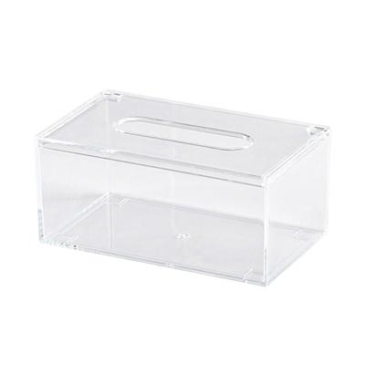 Transparent Acrylic Storage Case Trendy Napkin Holder for Office Dresser Room