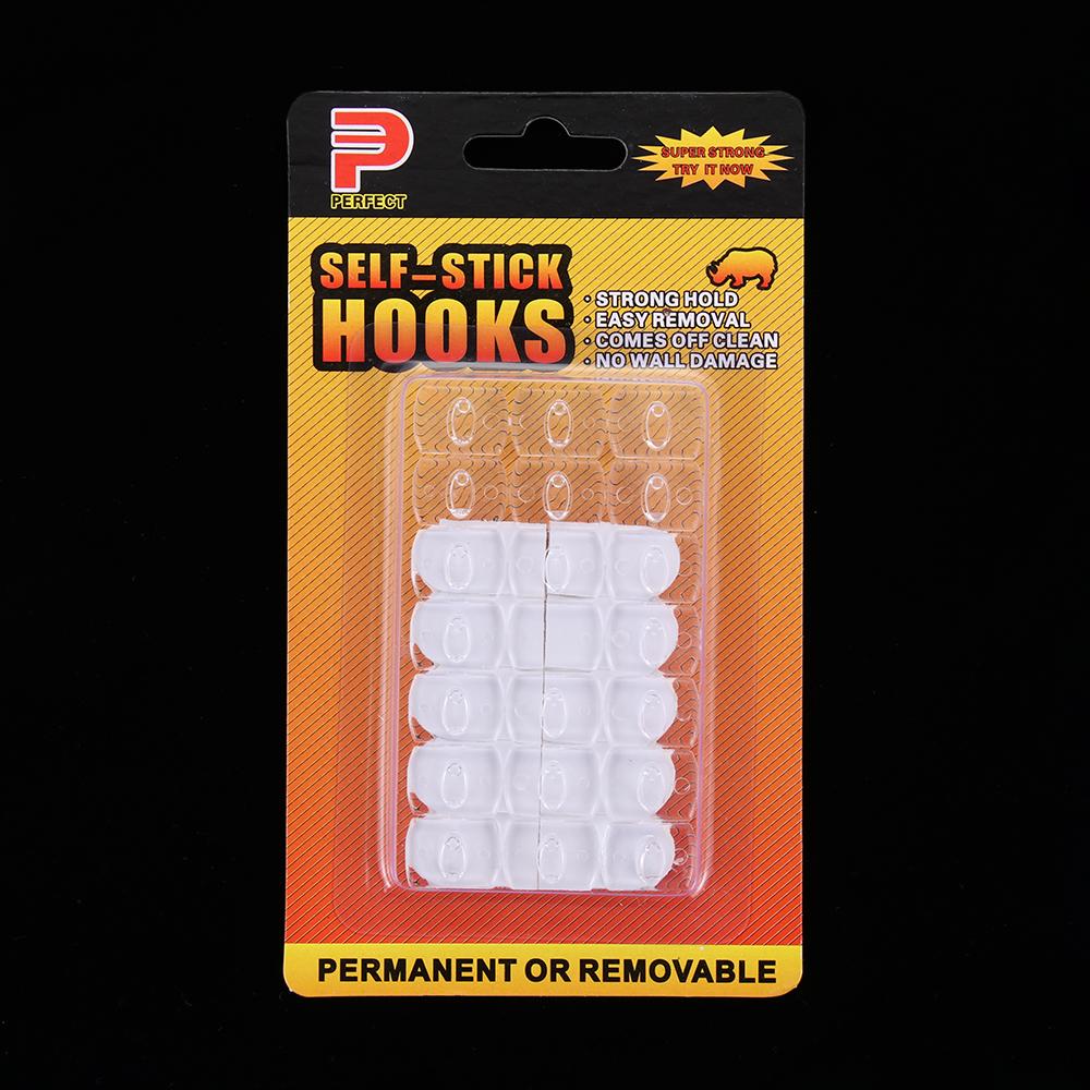 Poster Transparent No Drill Removable Seamless Adhesive Hooks Storage Hanger Photo Frame Hook