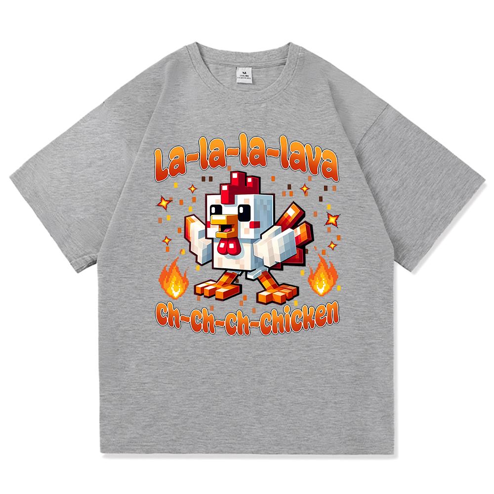 Funny Chicken Game T Shirt Hot Fashion Men Harajuku Aesthetic Vintage Graphic T-Shirt Unisex Cartoon Casual Cotton Tees Shirts