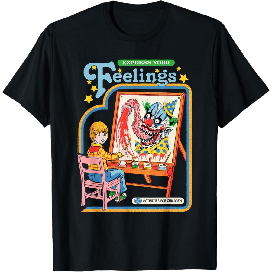 Express Your Feelings Clown Retro Dark Humor T-Shirt XXXXXL чёрный
