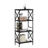Bookshelf 4 Shelves Black 59 X 35 X 132 Cm Engineered Wood