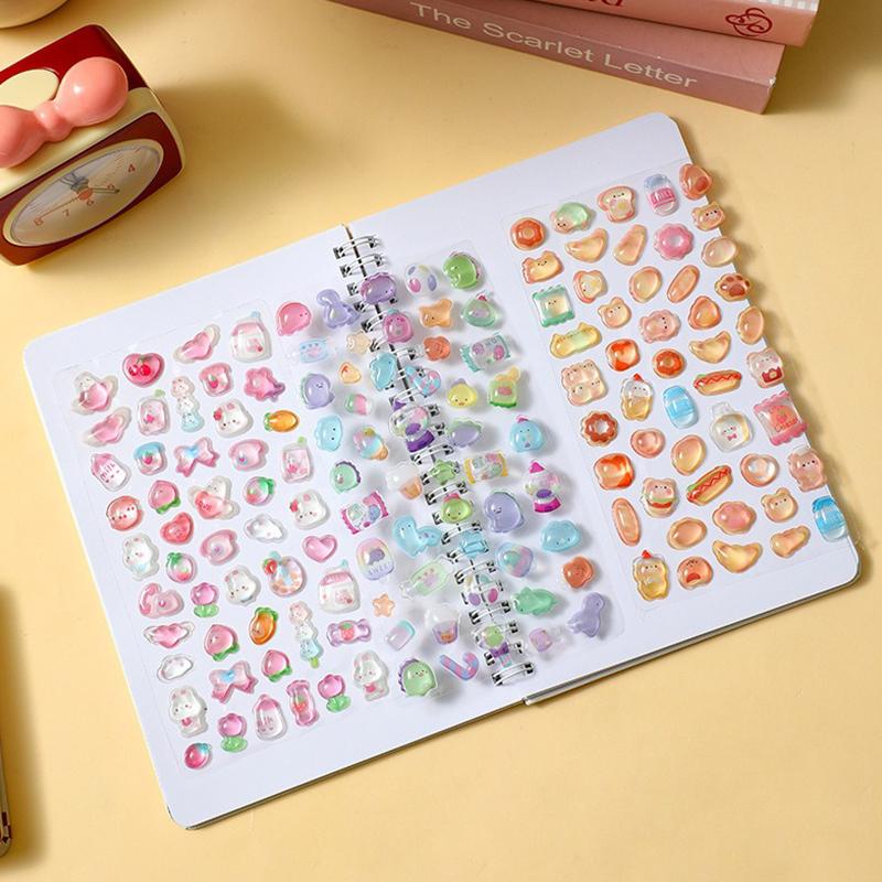2Sheet/Pack Assorted Colorful Cute Animal Pattern Sticker 3D Embossed Stickers DIY Decorative Material for Phone Laptop Case ZYF