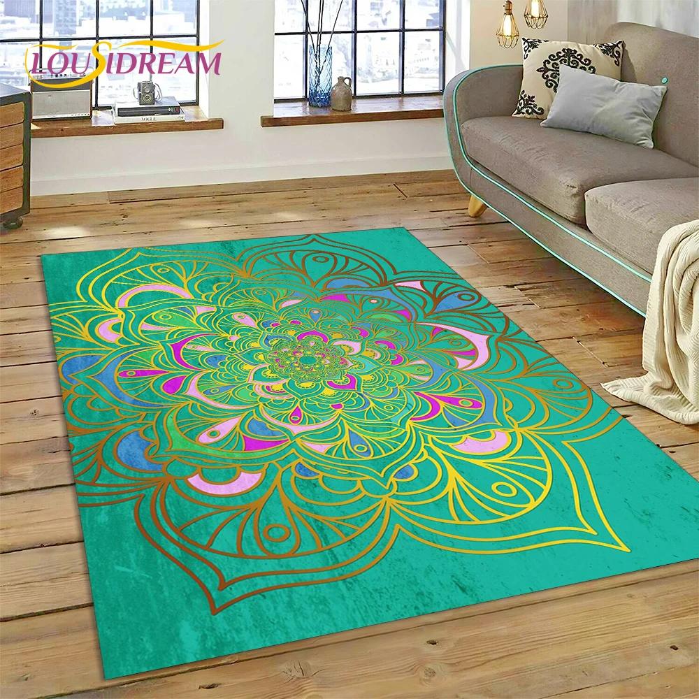 Bohemia Meditation Mandala  Flower Carpet Rug for Home Living Room Bedroom Sofa Doormat Deco Mat