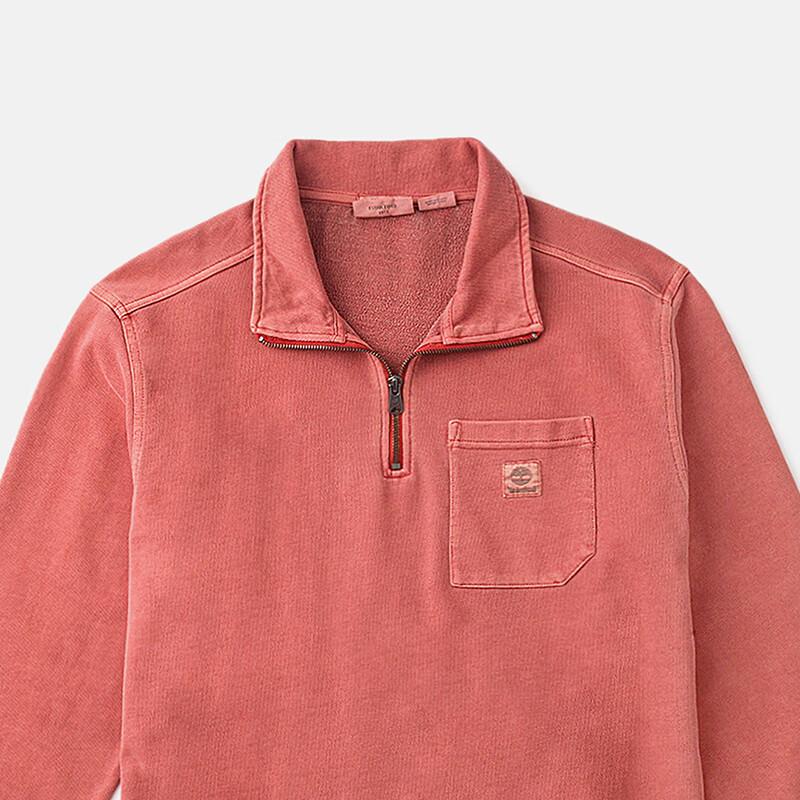 Timberland Solid Logo Pullover Hoodie Men hoodies Spicy-Red A42MF-EG6