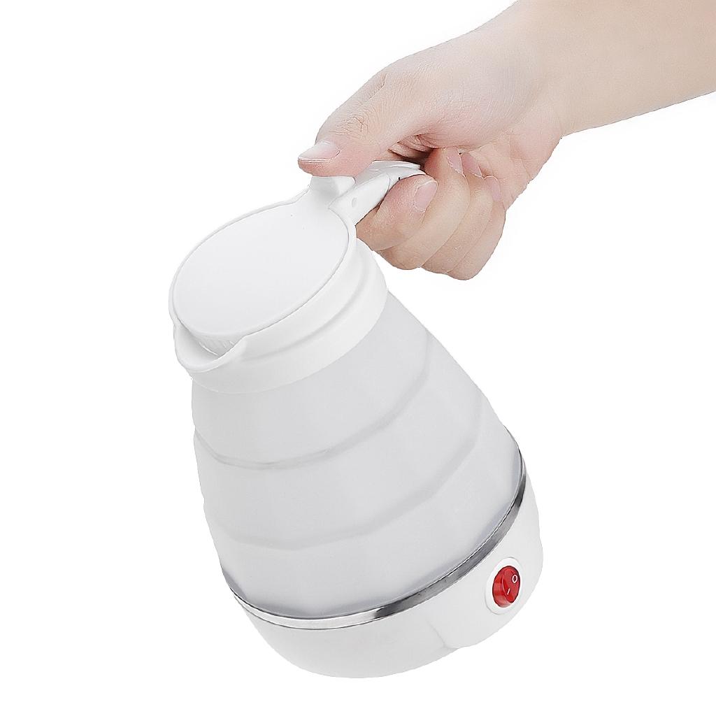 680W Electric Kettle Silicone Travel 600ml Mini Foldable Electric Kettles Portable Water Boiler Collapsible Camping 220V