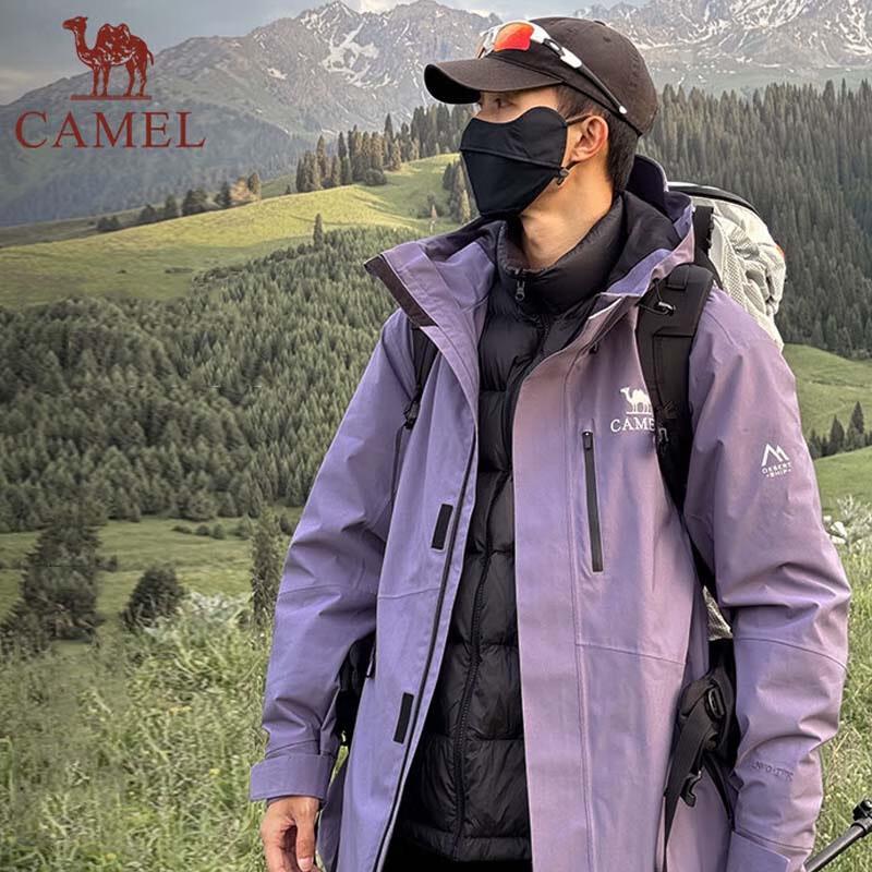 CAMEL Men's Winter Waterproof 3-in-1 Hardshell Jacket with Down Liner