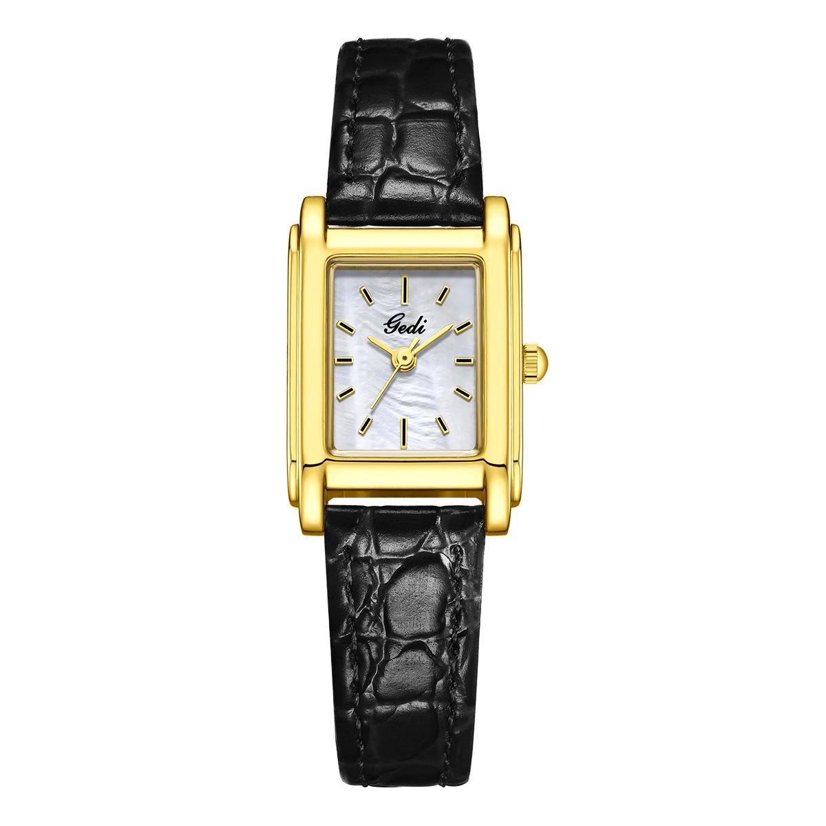 Light Luxury High-End Fritillary Women S Watch Retro Niche High-Value Leather Watch Women S Quartz Watch