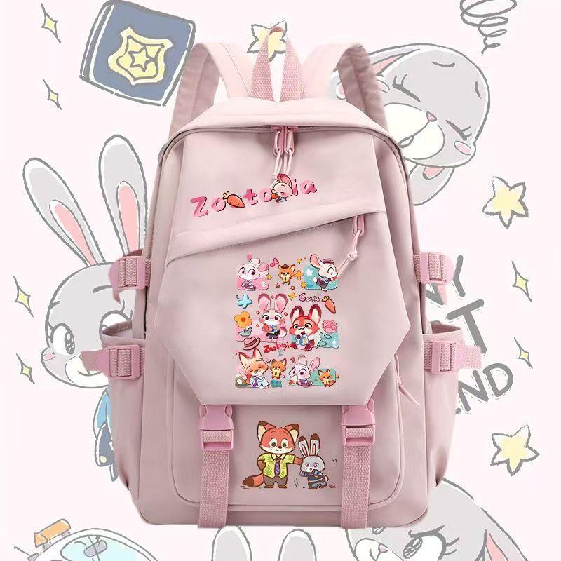 Crazy Animal City Animation Peripheral Judy Nick Fox Elementary School Bag Men'S And Women'S Casual Large Capacity Backpack