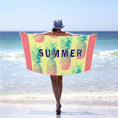 Summer Tropical Pineapple Beach Towel Microfiber Quick Dry Sports Towel Sea Surf Poncho Travel Camping Yoga Mat Women Men Gift