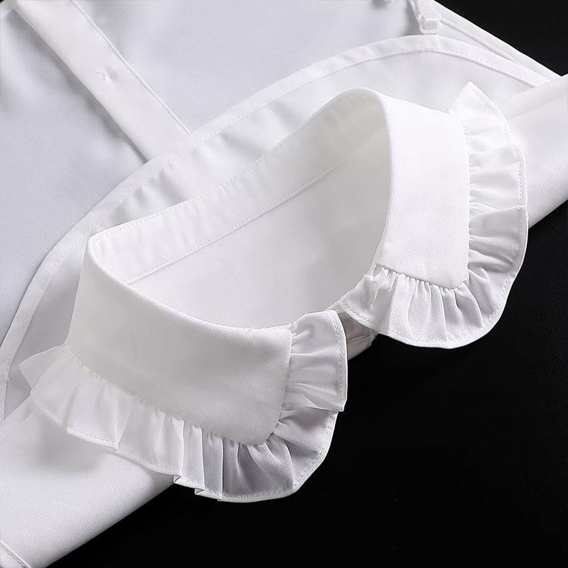 Perfect Match Embroidery Fake Collar Women Lace Detachable Lapel Collar Shirt Top Tie White Ruffles False Collar Woman Removable False Blouse