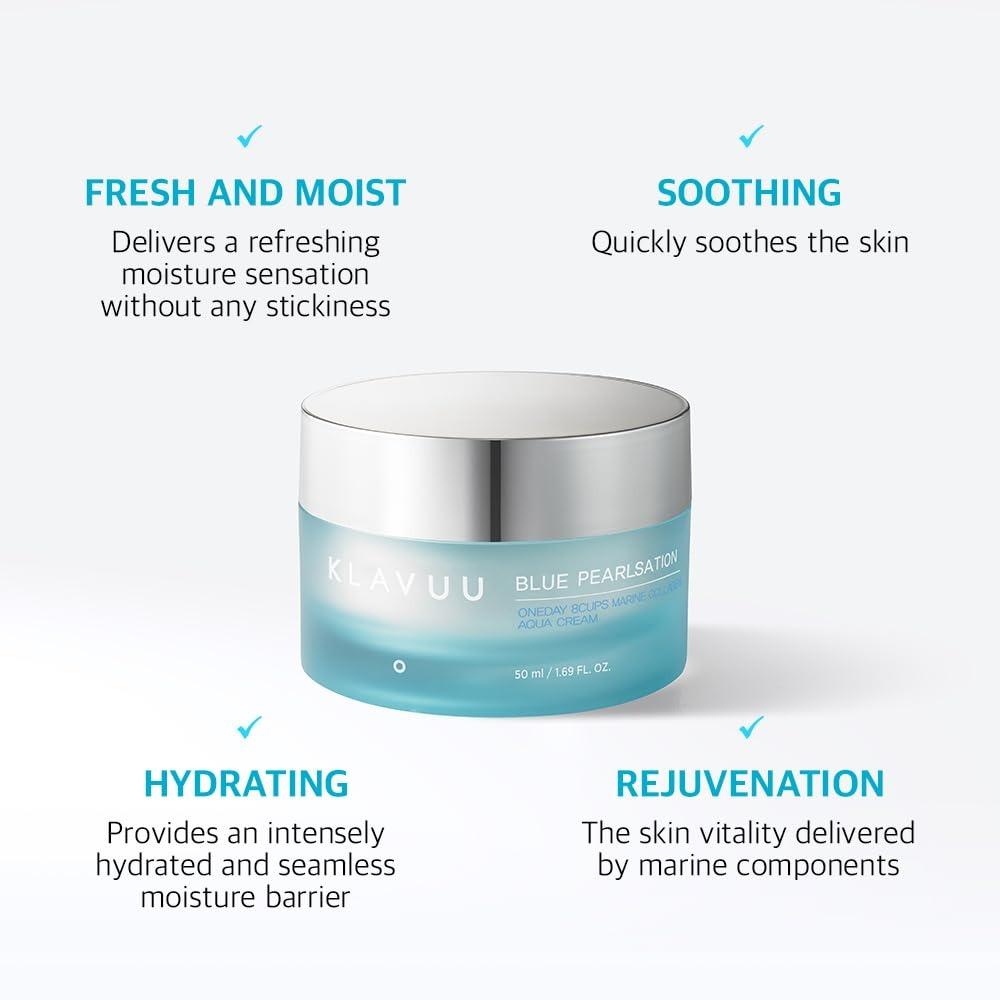 Klavuu Marine Collagen Aqua Gel Cream - Hydrating & Refreshing, 50ml