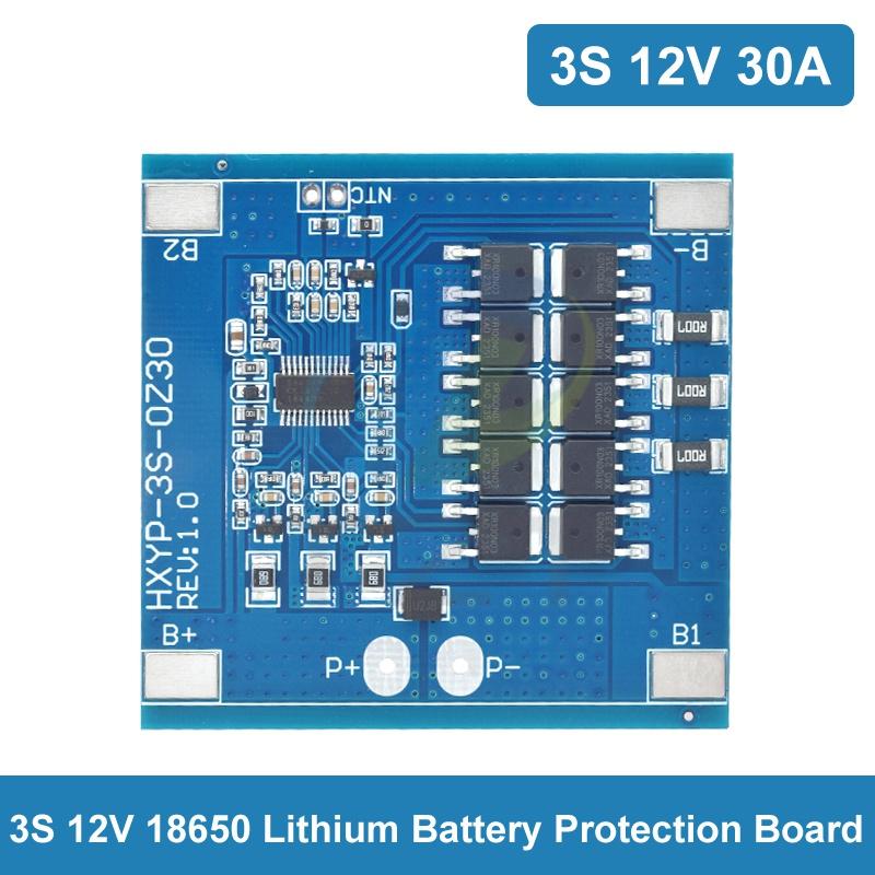 3S 12V 15A 20A 25A 30A BMS 18650 Lithium Battery Protection Board 11.1V 12.6V Anti-Overcharge Balance And Temperature Control