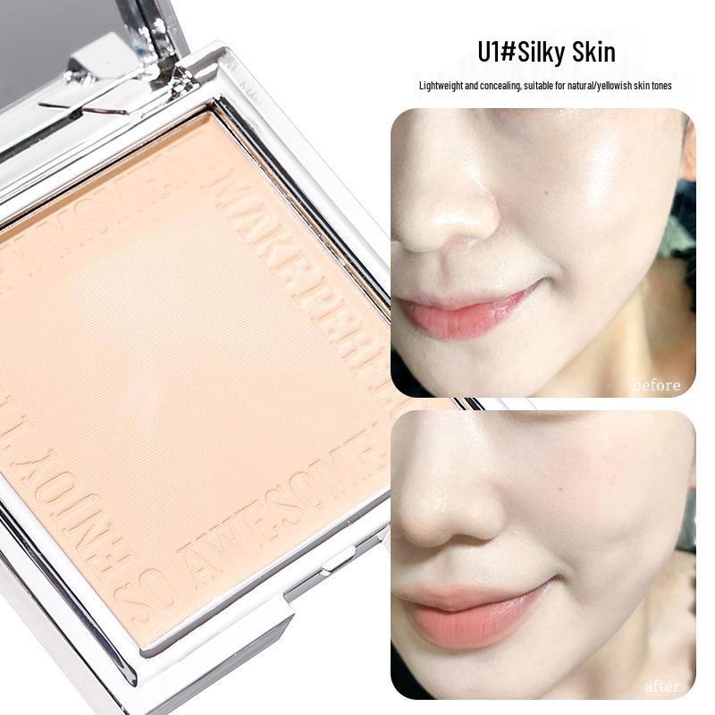 

XIXI True Bright Soft Focus Powder Foundation – Portable, Clear & Lasting with Mirror & Puff