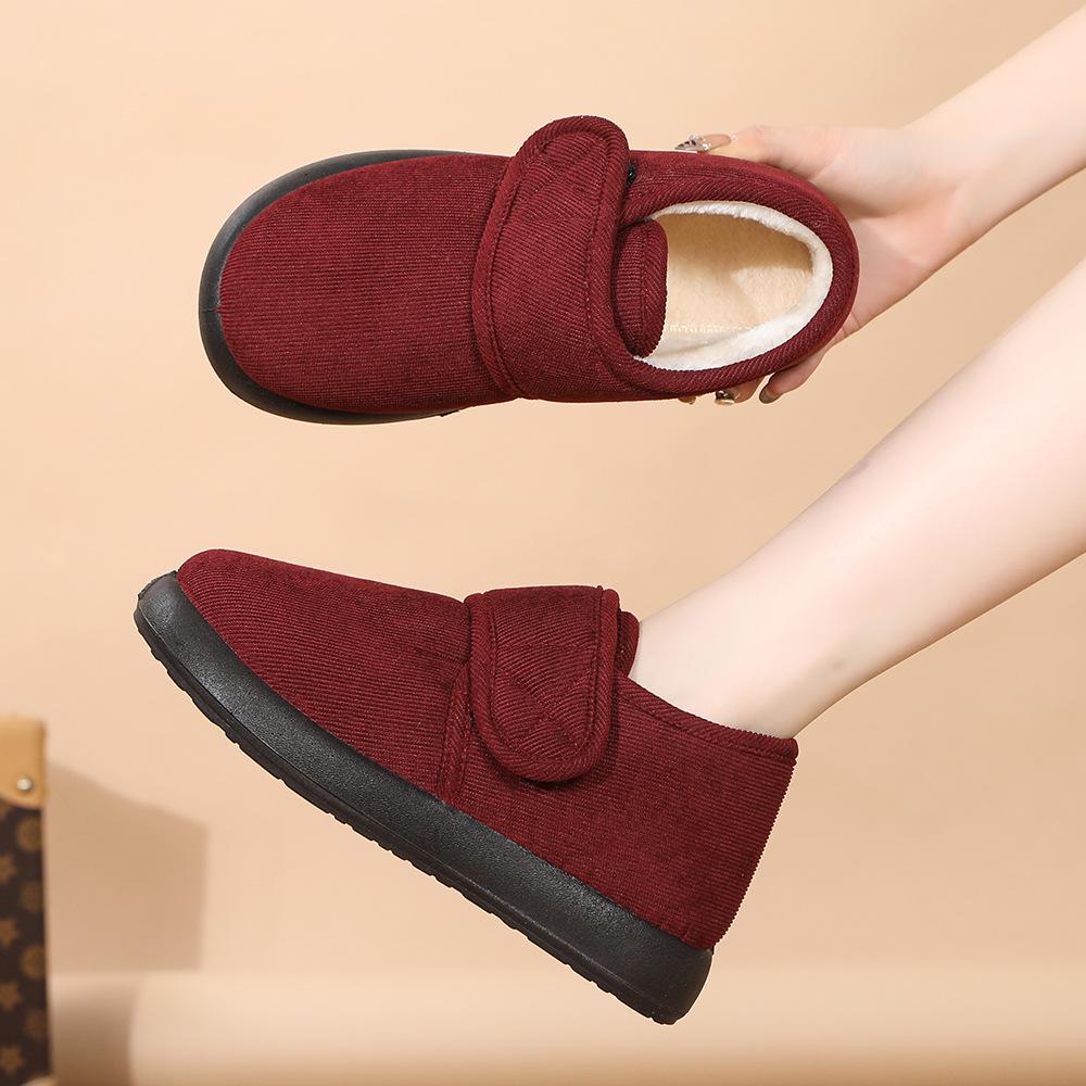 

Зимові бавовняні черевики для жінок середнього та похилого віку з доданим флісом, теплі та легкі бавовняні чоботи для літніх людей 40