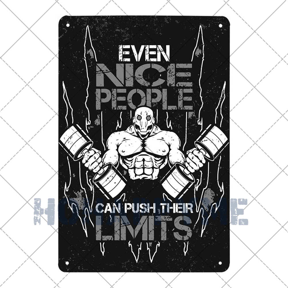 GYM Signs Tin Painting Metal Vintage Plaque Decoration Metal Wall Art Sportsman Retro Poster Iron Plate Home Decor 20x30cm