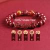 2025 Year of the Snake Cinnabar Bracelet: Zodiac-Inspired, Unisex Benming Jewelry