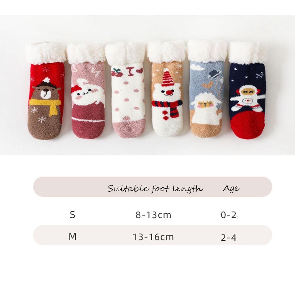 Cotton Cartoon Floor Shoes Lamb Velvet Sock Autumn Winter Socks Baby Socks Children's Floor Socks