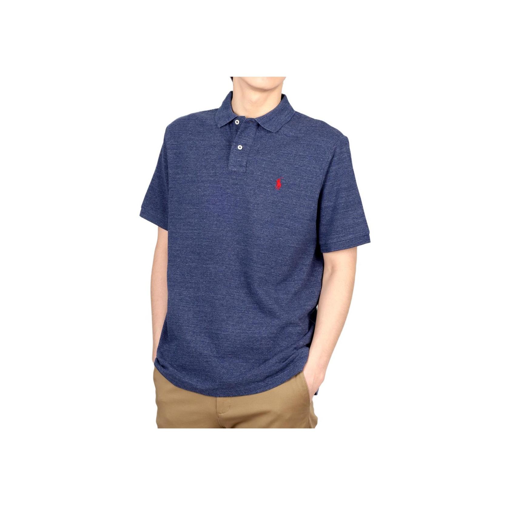 

Polo Ralph Lauren Solid Logo Short Sleeve Polo Shirt Men tops Blue 710666997-005 L