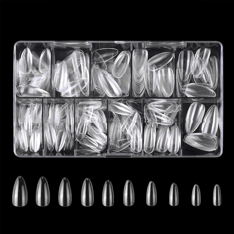 Coffin Nails Tips 500pcs Stiletto Press On Nails Stiletto Nails Full Cover Fake Nail Tips Acrylic Artificial False Nails