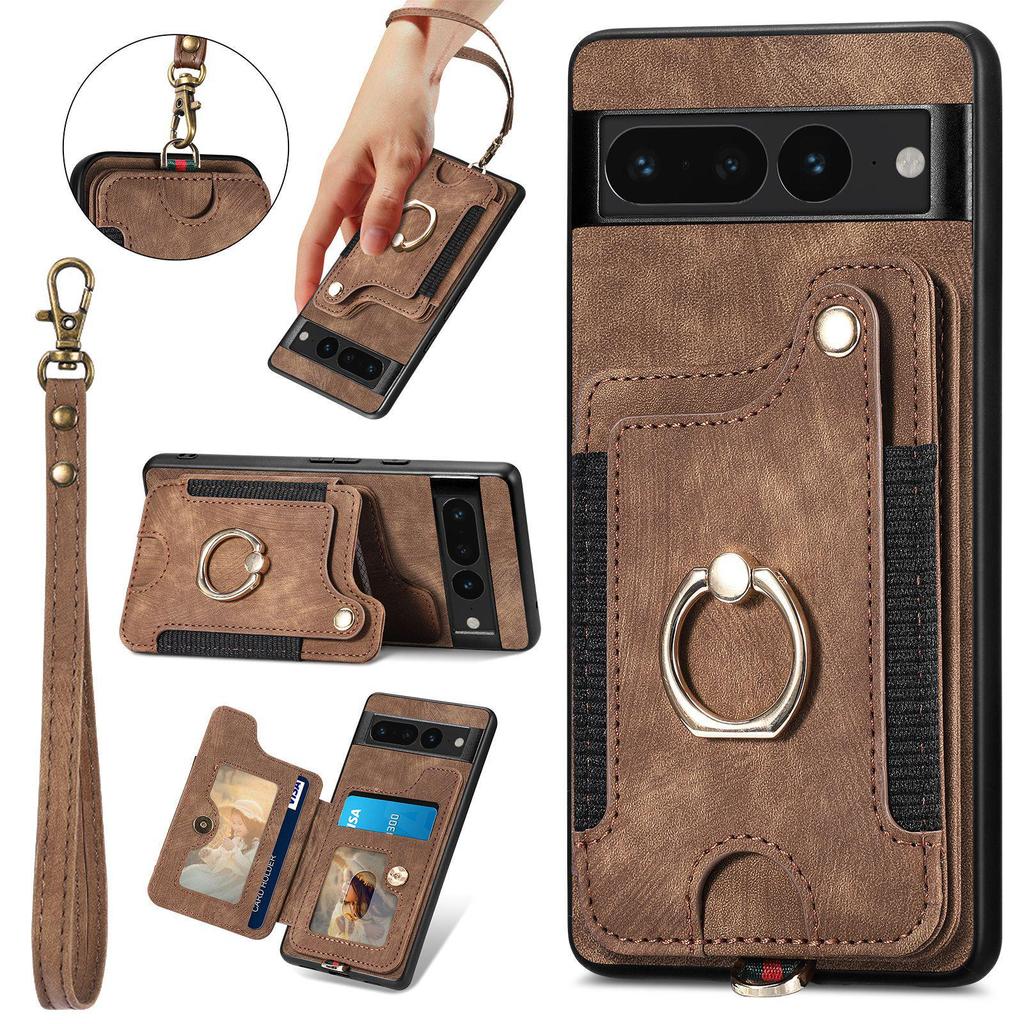 Universal Google Pixel 10 Pro Leather Flip Case with Card Slot & RFID Protection