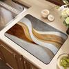 Kitchen Dish Drying Mats Quick Dry Drain Pad Table Placemat Tableware Non-slip Draining Kitchen Rug