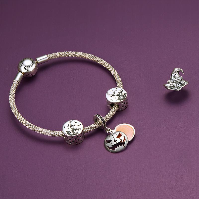 Halloween S925 Silver Beads Collection Picture, Evil Moon Pumpkin Skull Jewelry Accessories