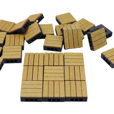 Pack of 20 Modular Interlocking Plastic Dollhouses Floor Tiles for Custom Miniature Scene with Easy No Tool Assembly