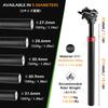 TRIWONDER Shock Absorber Suspension Seatpost for Mountain Bikes, 27.2mm, 28.6mm, 30.4mm, 30.9mm, 31.6mm, and 350mm (Black, 27.2 x 350mm)
