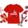 Kids Christmas Shirt Clothes Santa Claus Deer Print Xmas Toddler T-shirt Christmas Party Child Outfits Xmas Holiday Gift T-shirt