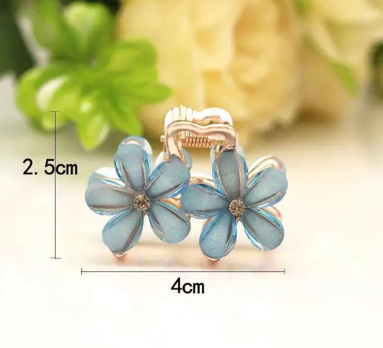 

1 шт. модная заколка для волос в виде цветка из кристаллов, женская средняя пластина, заколка для волос, заколка для волос в виде акулы, интернет-знаменитость, заколка для волос, головной убор синий