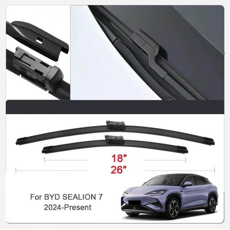 2PCS Car Blade Windshield Wiper Windshield For BYD ATTO YUAN PLUS CHAZOR KING DOLPHIN HAN SEAGULL MINI SEAL SEALION 7 SHARK SONG