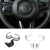 For Renegade 2015-2022 for Jeep Compass 2017-2020 ABS Car Interior Sticker Steering Wheel Trim Cover Decoration
