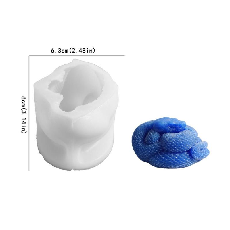Flower Snake Pillar Candle Molds Silicone Mold DIY Cylindrical Aromatherapy Candle Plaster Animal Mold Form Halloween Decor