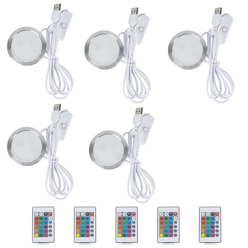 

ABGR-5Sets DIY Hardware Models Parts For Led Lamp Kit, RGB 16 Colors 3D Printer Light Multicolor For Led Light Components серебряный