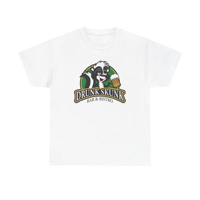 Herren- und Damen-T-Shirts Drunk Skunk Bar Grafik