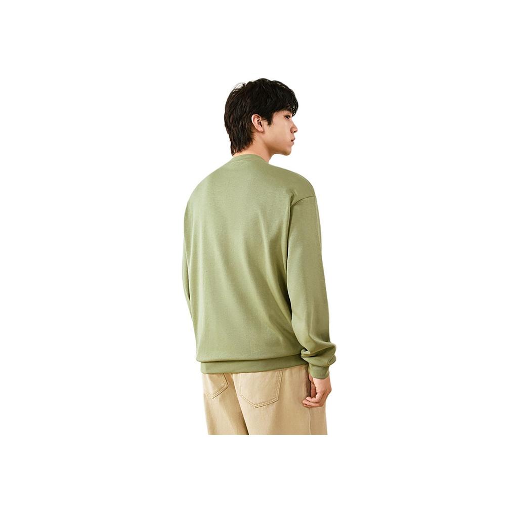 Anta Lifestyle Series Logo Pullover Round Neck Loose Sweatshirt Unisex Sweatshirt Gray-Green 952438702-8