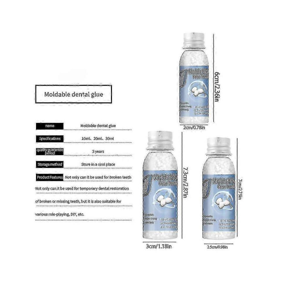 20ml Permanent Dental Cement For Strong Tooth Repair - Cavity Filling Kit For Dentures