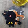 Lovers Gifts Cute Cat Butt Coasters Knitted Non-Slip Mug Coaster Absorbent Pads Heat-Resistant Cute Cat Coasters Home Decor