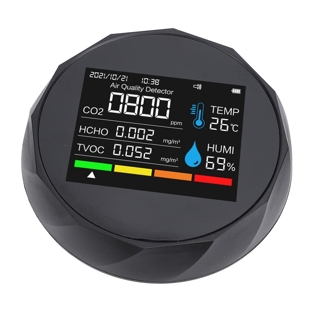 5 in 1 Indoor Air Quality Detector Bluetooth APP Accurate Sensor Magnetic Wall Mount Portable Air