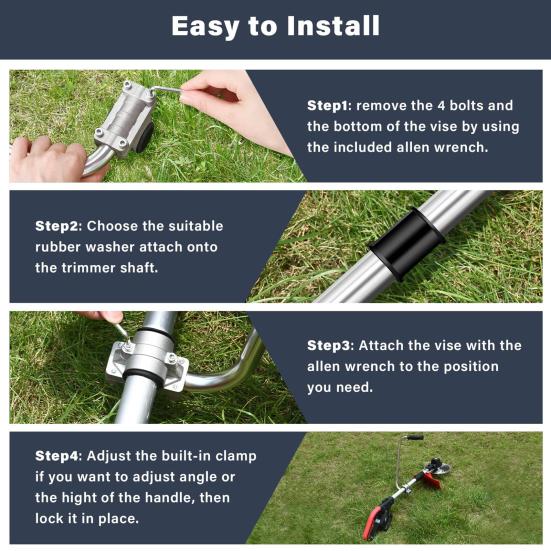 Rukojeť Weed Eater Ergonomická rukojeť vyžínače Nástavec Weed Eater Rukojeť s držákem pro úpravu krajiny, péči o trávník, úpravu dvora