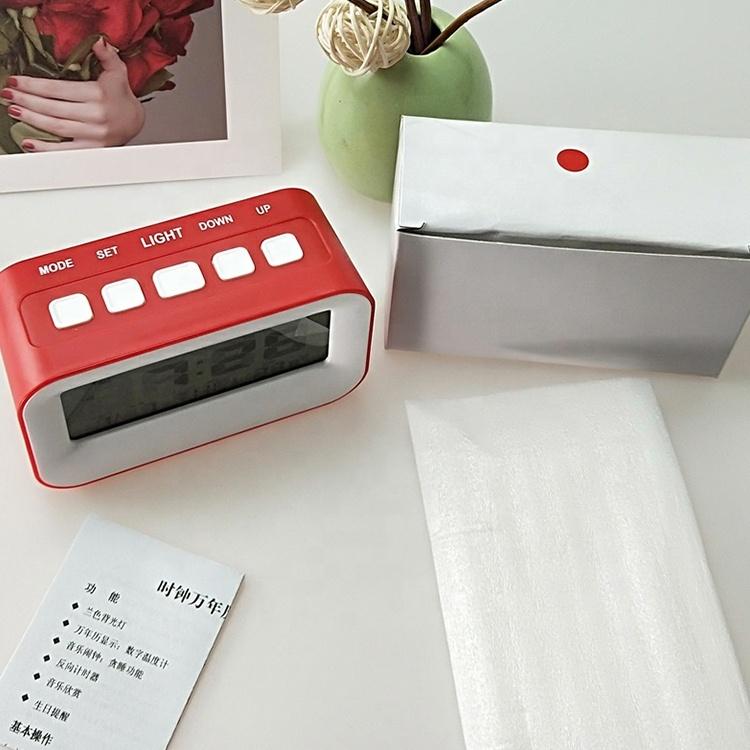 Smart Digital Alarm Clock with Countdown Timer Desk Table Clock for Bedroom Office Desktop Despertador Reloj logo Custom