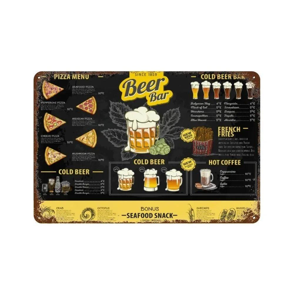 Vintage Beer Brands Metal Tin Sign Bar Tavern Home Decor