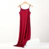 Plus Size Slimming Modal Cotton Spaghetti Strap Sleep Dress - Solid Color