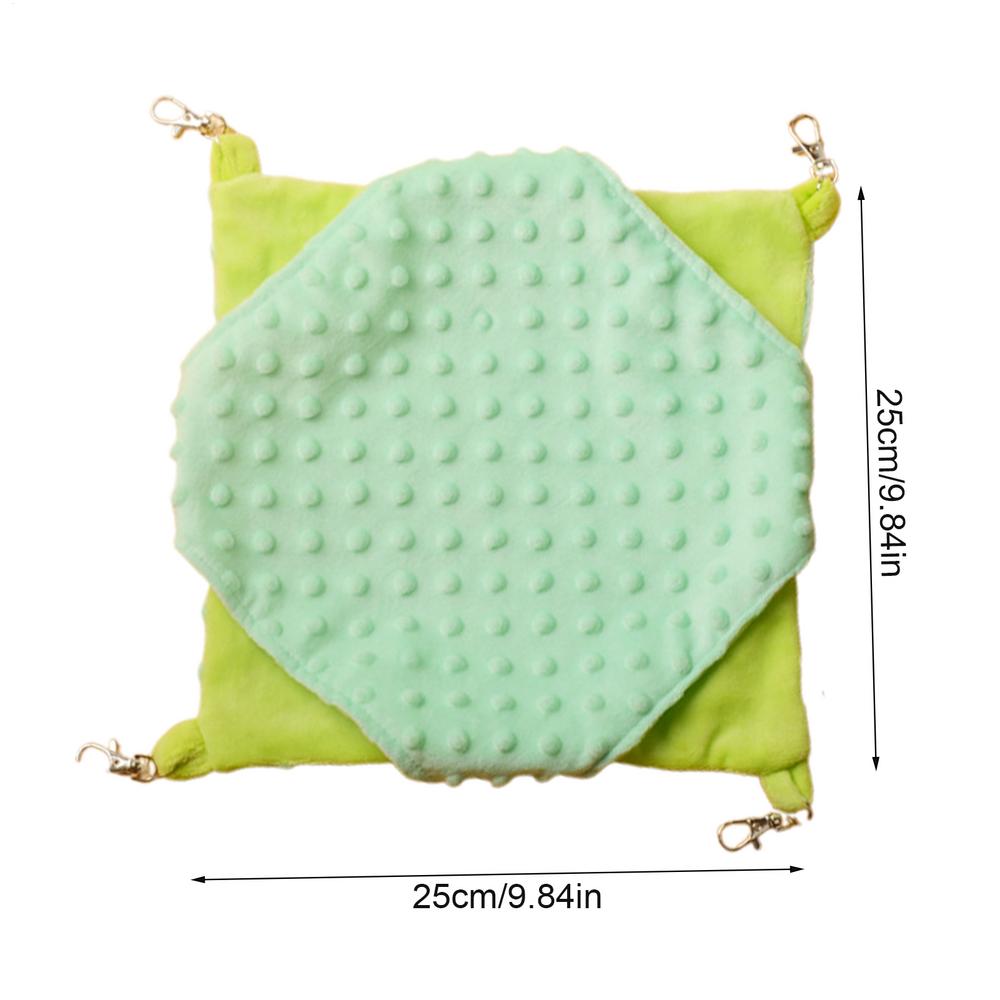 

Small Animal Hammock Double Layer Hammock Bed Bunny Sleeping Bed For Ferrets Small Animal Playing Sleeping Cage Accessories зелений