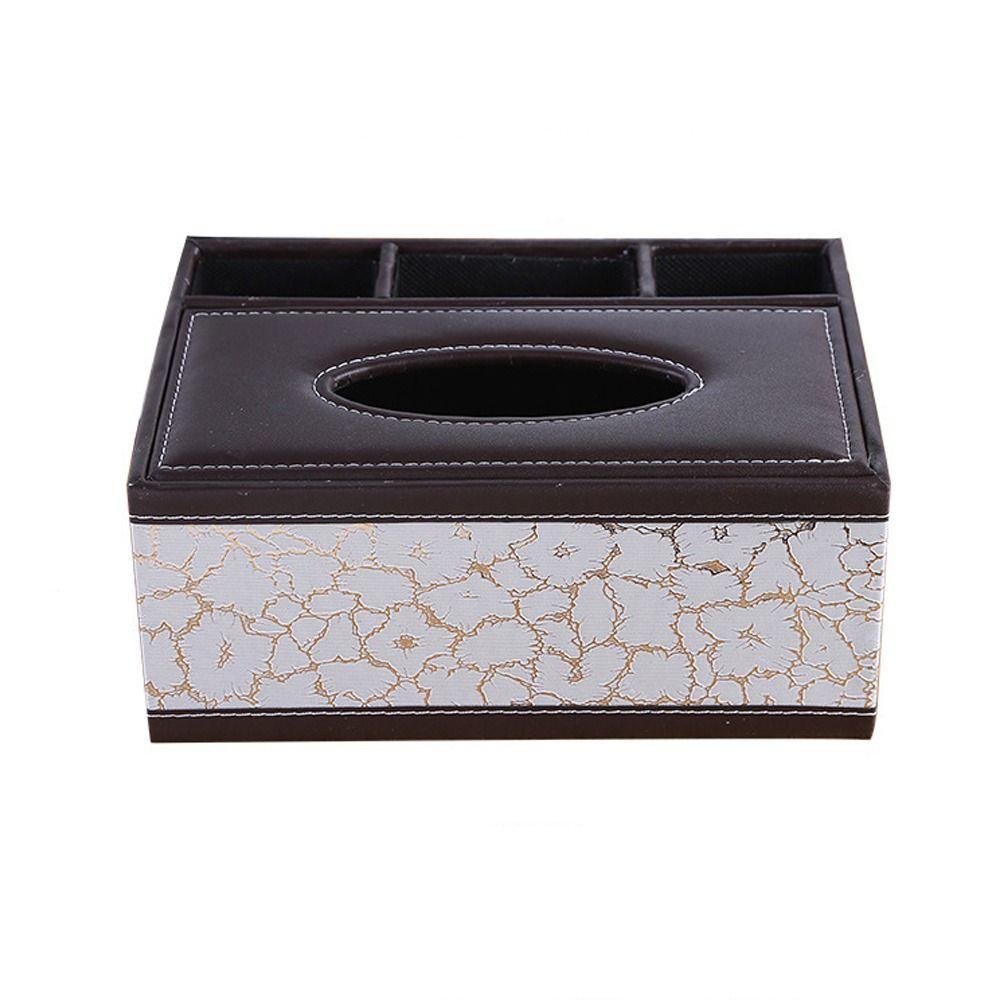 Multipurpose Tissue Box with Cover Remote Control Storage Holder Living Room Organizer