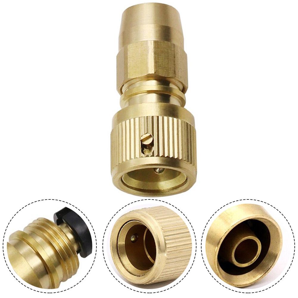 Reliable Brass Quick Connector Adaptor for Expanding For Garden Water Hose Repair and Faucet To Nozzle Attachment