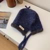 Balaclava Hat Women's Autumn and Winter Gray Knitted Wool Hat Korean Version Warm Ear Protection Show Face Small Lei Feng Hat