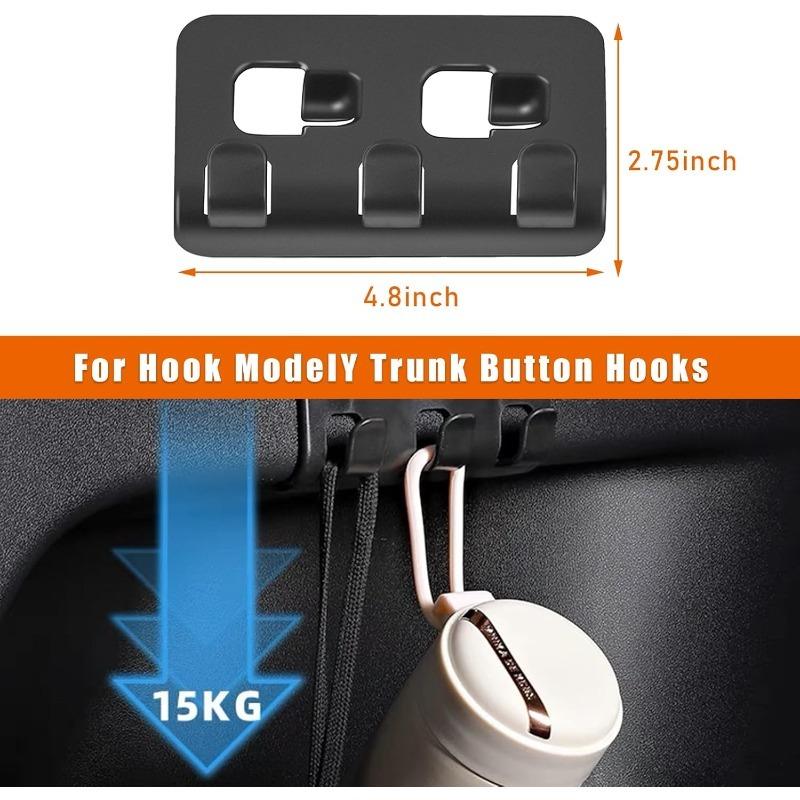 Tesla Model Y Rear Trunk Hook Seat Rear Trunk Grocery Bag Holder Hooks Interior Accessories Compatible with Model Y 2025 2025