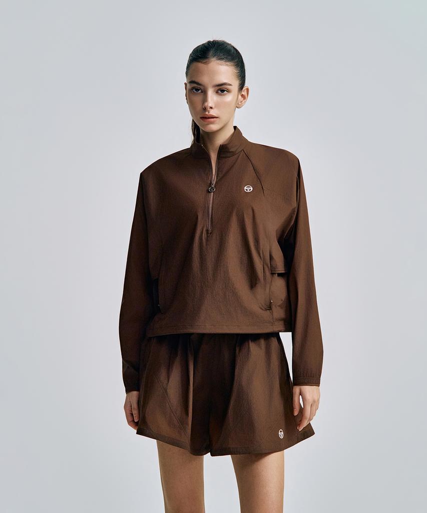 Sergio Tacchini W Cushlite Lightweight Anorak (D.Brown)