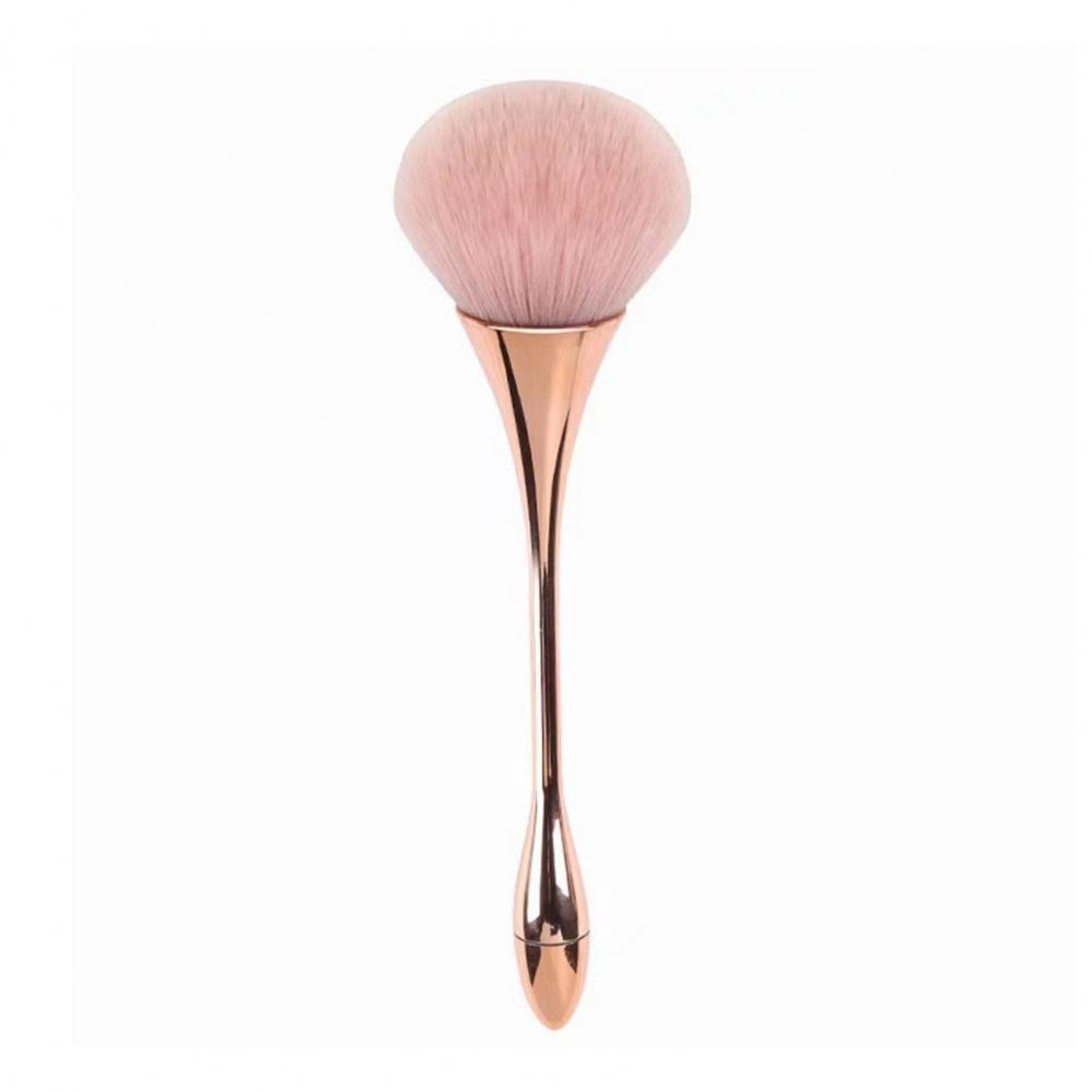 Makeup Brush with Long Handle Soft Synthetic Bristles Cosmetic Brush Blush Loose Powder Blending Kabuki Nail Dust Brush